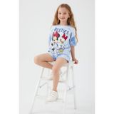 Minnie Mouse Besties Mavi Kız Çocuk Şort Takım - 5 - 6 Yaş