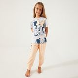 Minnie Mouse D4781-3 Kız Çocuk Pijama Beyaz - 6 - 7 Yaş - Kar Melanj