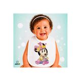 Minnie Mouse Keten Bebek Mama Önlüğü – Yumuşak, Emici, Yıkanabilir, Özel Tasarım P136