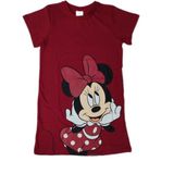 Minnie Mouse Kız Çocuk Elbise - 4 Yaş - 12R-Bordo