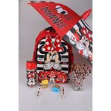 Minnie Mouse Lisanslı Anaokul ve Okul Çanta Seti - Kırmızı - 1 - 500 ml