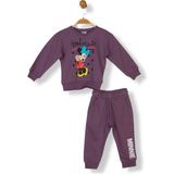 Minnie Mouse Lisanslı Kız Bebek Eşofman Takımı 21506 - 3 Yaş - Açık Mürdüm