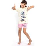 Minnie Mouse Lisanslı Kız Çocuk Şortlu 2'li Takım - 3 - 4 Yaş - Fildişi