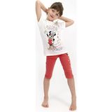Minnie Mouse Lisanslı Kız Çocuk Tayt T-Shirt Takım - 3 - 4 Yaş - Krem