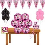 Minnie Mouse Mini Doğum Günü Parti Malzemeleri Süsleri Seti 16 Kişilik
