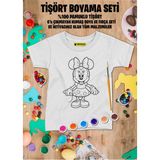 Minnie Tişört Boyama Seti – Çocuk Full Set Fırçalı, Kreatif Elbise Tasarım Oyunu, 3+ Yaş - Beyaz