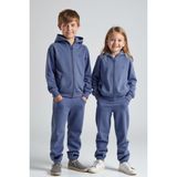 Minojoy Uthar Koloni Mavi Pamuklu Kapşonlu Çocuk Sweatshirt Eşofman Altı Takım - 4 - 5 Yaş