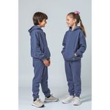 Minojoy Uthar Koloni Mavi Pamuklu Kapşonlu Çocuk Sweatshirt Eşofman Altı Takım - 5 - 6 Yaş