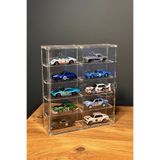 Minoleo 10'Lu Pleksi Kapaklı Model Araç Diecast Araba Sergileme Rafı