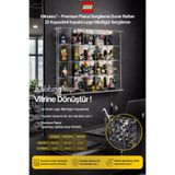 Minoleo 20’li Kapaklı Pleksi Duvar Rafı – Lego Minifigür Uyumlu – Premium Sergileme Rafı