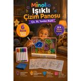 Minolio LED Işıklı Çizim ve Boyama Tahtası Stant ve 6 Adet Kalem Hediyeli 20X20