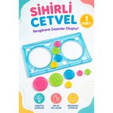 Minopi 1 Adet Sihirli Cetvel Desen Çizim Şablonu Çocuklar İçin Eğitici Çizim ve Hobi Cetveli