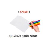 Minopi 1 Paket 25x35 Resim Kağıdı Paketi 10'lu Sulu Akrilik Guaj Boya Hobi Tasarım