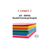 Minopi 1 Paket Renkli Fotokopi Kağıdı Renkli A4 Kağıdı Paketi 100'lü