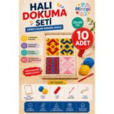 Minopi ( 10 Adet ) Ahşap Halı Dokuma Tezgahı Hobi Okul Elişi Çocuk Halı Dokuma Tezgah