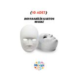 Minopi 10 Adet, Karton Maske, Boyanabilir, Eğitici Maske Boyama, Etkinlik Ve Hobi Maskesi