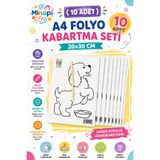 Minopi 10 Paket Alüminyum Folyo Kabartma Seti 20X30 cm Karışık Desenler Aliminyum Folyo Seti Kabartma