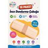 Minopi 10 Paket Natural İnce Dondurma Çubuğu Paketi 50'li Abeslang Tahta Dil Çubuğu - Ağda Spatulası