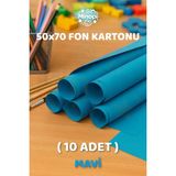 Minopi 10'lu Paket Açık Mavi Fon Kartonu 50X70 cm Renkli Kırtasiye Ürünü