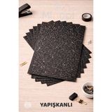 Minopi 10'lu Siyah Renk 50 x 70 cm Eva Simli Yapışkanlı Model Büyük Boy