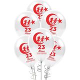 Minopi 23 Nisan Baskılı Şeffaf Balon 10 Adet Çocuk Bayramı Parti Balonu Süsleme Seti