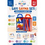 Minopi 2’li Sayı Sayma Seti Fasulye Çubuk Renkli Matematik İşlem ve Örüntü Eğitici Materyal