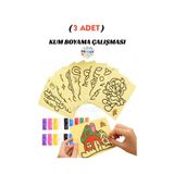 Minopi 3 Adet Büyük Boy, Kum Boyama Seti, A4 Boyutunda, Kum Boyama Çalışması, Etkinlik