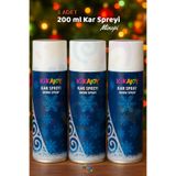Minopi 3'lü Kar Spreyi 200 ml Büyük Boy Düğün, Kına, Parti, Bekarlığa Veda, Snow Spray