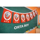 Minopi 40'Lı İpli Bayrak Orta Boy 8X13 Cm 1 Paket Ata Bayrağı Kağıt İpli Sıralı Atatürk Bayrak Sınıf Süsü
