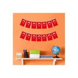Minopi 40'Lı İpli Bayrak Orta Boy 8X13 Cm 1 Paket Türk Bayrağı Kağıt İpli Sıralı Ayyıldız Bayrak Sınıf Süsü