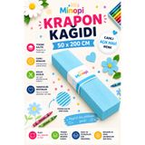 Minopi Açık Mavi Krapon Kağıdı 10'lu Paket Renkli El İşi Kağıdı Okul Anaokulu Süsleme