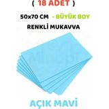 Minopi Açık Mavi Renkli Mukavva 18 Adet 50X70 cm Sert Karton Mukavva