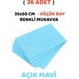 Minopi Açık Mavi Renkli Mukavva 36 Adet 35X50 cm Sert Karton Mukavva