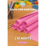 Minopi Açık Pembe Fon Kartonu 50x70 cm 10'lu Paket Renkli Fon Kartonu