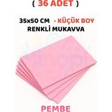 Minopi Açık Pembe Renkli Mukavva 36 Adet 35X50 cm Sert Karton Mukavva