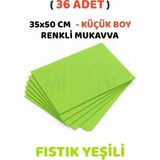 Minopi Açık Yeşil Renkli Mukavva 36 Adet 35X50 cm Sert Karton Mukavva