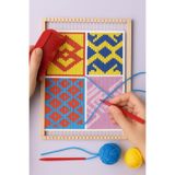 Minopi Ahşap Halı Dokuma Tezgahı 1 Paket Hobi Okul Elişi Çocuk Halı Dokuma Tezgah Seti 22x29 cm