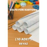 Minopi Beyaz Fon Kartonu 50x70 cm 10'lu Paket Renkli Fon Kartonu