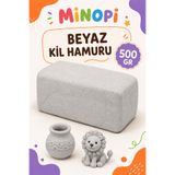 Minopi Beyaz Kil Seramik Hamuru Doğal Kil Çamuru 500 gr