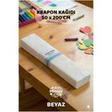 Minopi Beyaz Krapon Kağıdı 10'lu Paket Renkli El İşi Kağıdı Okul Anaokulu Süsleme