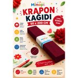 Minopi Bordo Krapon Kağıdı 10'lu Paket Renkli El İşi Kağıdı Okul Anaokulu Süsleme