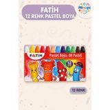 Minopi Fatih 12 Renk Pastel Boya Seti Canlı Renkler Okul ve Resim Etkinlik Boyası