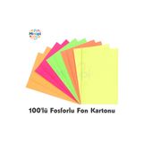 Minopi Fosforlu Fon Kartonu 50 X 70 120 G Karışık Renk 100'lü Paket