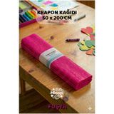 Minopi Fuşya Krapon Kağıdı 10'lu Paket Renkli El İşi Kağıdı Okul Anaokulu Süsleme