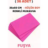 Minopi Fuşya Renkli Mukavva 36 Adet 35X50 cm Sert Karton Mukavva