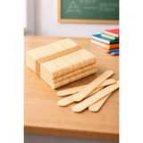 Minopi Geniş Dil Çubuğu 50'li Paket - Natural Ağda Spatulası Dil Çubuğu