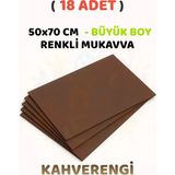 Minopi Kahverengi Renkli Mukavva 18 Adet 50x70 cm Sert Karton Mukavva