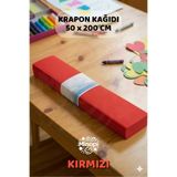 Minopi Kırmızı Krapon Kağıdı 10'lu Paket Renkli El İşi Kağıdı Okul Anaokulu Süsleme