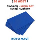 Minopi Koyu Mavi Renkli Mukavva 36 Adet 35X50 cm Sert Karton Mukavva