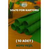 Minopi Koyu Yeşil Fon Kartonu 50x70 cm 10'lu Paket Renkli Fon Kartonu
